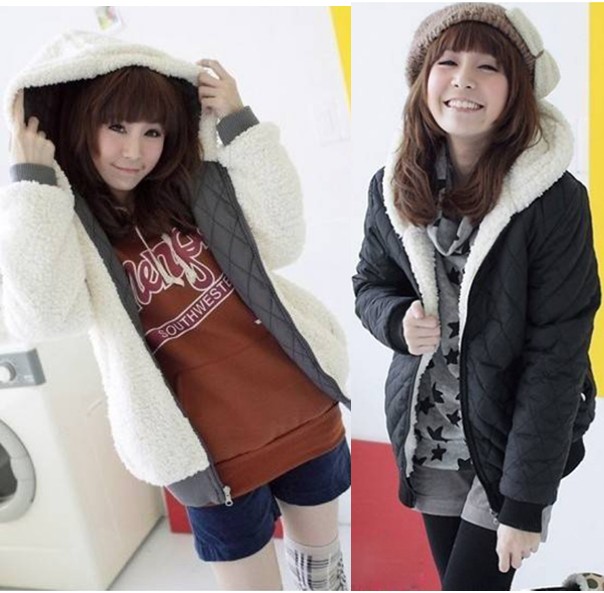 2013 autumn and winter women reversible 861610 berber fleece cotton-padded jacket cotton-padded jacket wadded jacket outerwear