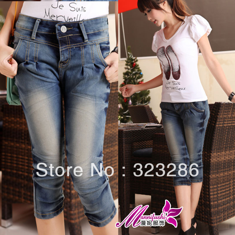 2013 autumn female casual jeans slim skinny jeans pants boot cut jeans