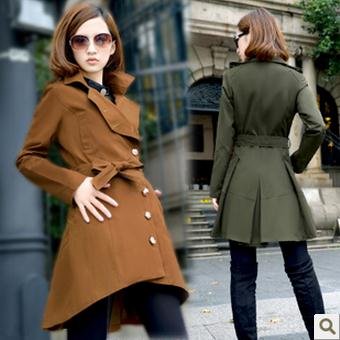 2013 autumn flavor outerwear elegant slim mix match trench female