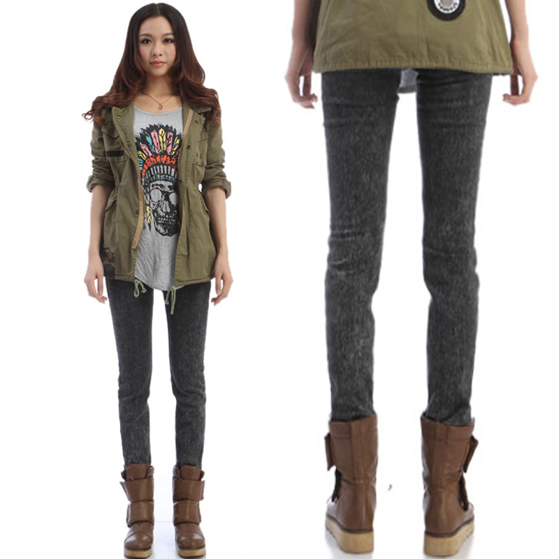 2013 autumn new arrival pants elastic waist jeans female skinny pants plus size jeans legging
