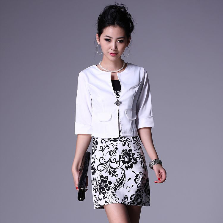 2013 autumn plus size slim ol small suit jacket casual clothing women's suit one-piece dress