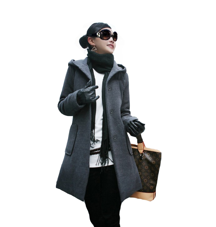 2013 autumn single breasted women's wadded jacket thickening outerwear medium-long cotton-padded jacket wool coat