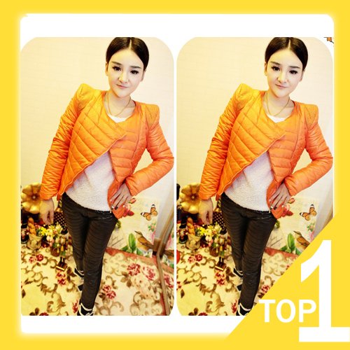 2013 Autumn winter fashion women's coat with slim short design cotton padded jacket outwea Y2679