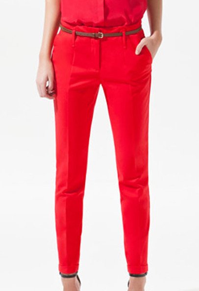 2013 autumn winter new symmetric solid color pocket pants feet female trousers