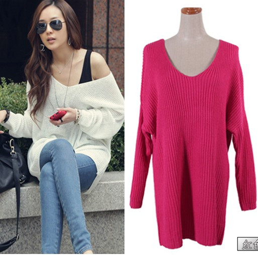2013 autumn women's 026136 trend design loose long sweater high quality
