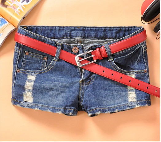 2013 autumn women's new arrival  dark color basic all-match denim jeans shorts female fashion shorts