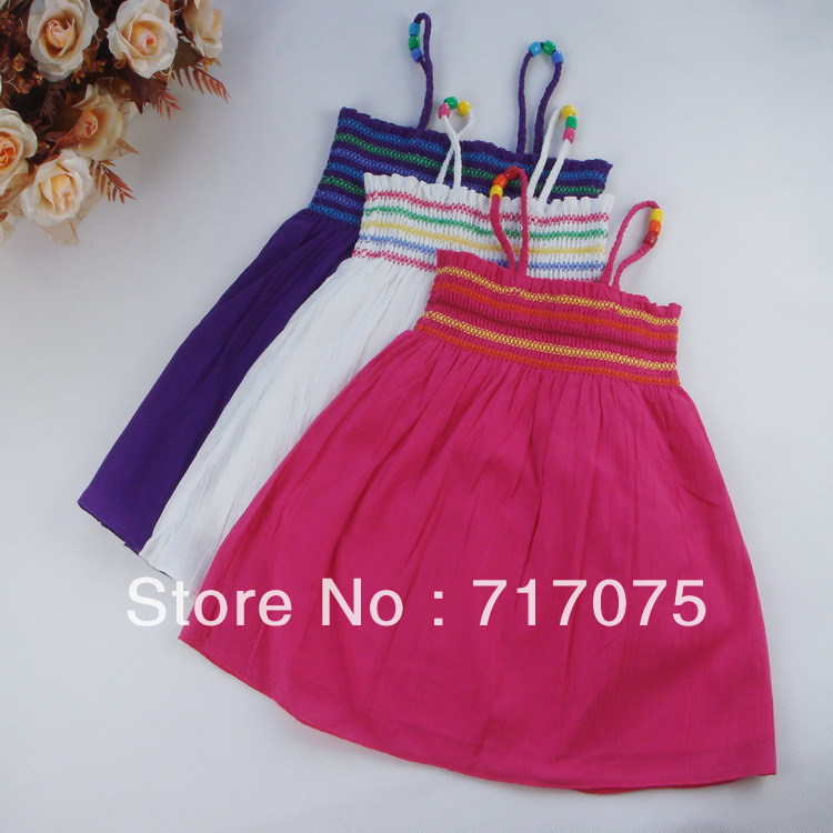 2013 baby girl summer sleeveless 100% cotton spaghetti strap top free shipping