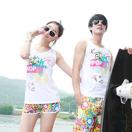 2013 beach travel lovers vest sunscreen t-shirt