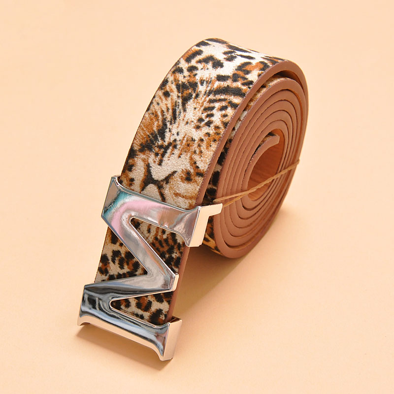 2013 belt women's belt leopard print chromophous all-match prefixes m casual leather belt strap