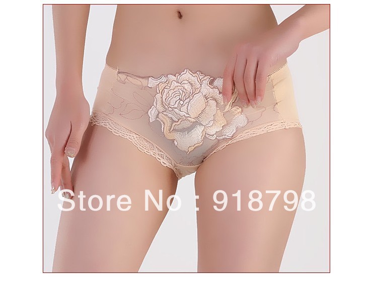 2013 best rose sexy lady's underwear high-end women's panties  holiday gift mix order 5 colors 10 pcs/lot 3 size  -CF1345B
