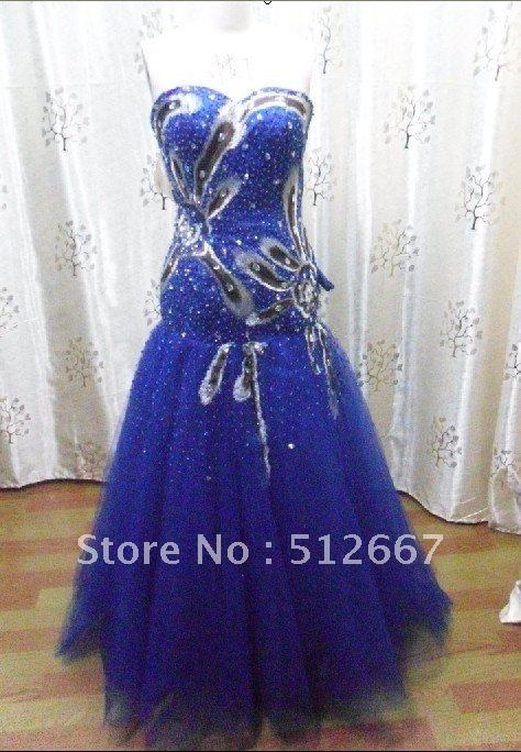 2013 best sale Prom Dress Panoply Mermaid Strapless Beaded Engagement Celebrity Dresses