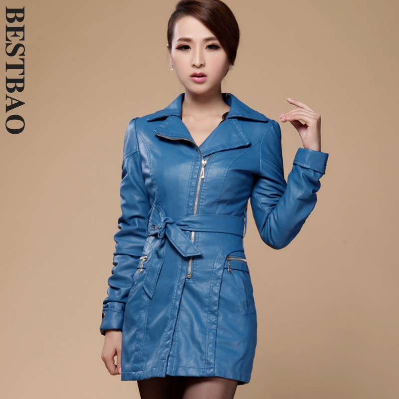 2013 bestbao 2379 women's summer female leather clothing