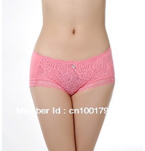 2013 Black and Red Lace-side Briefs Sexy Pant Women  Free Shipping