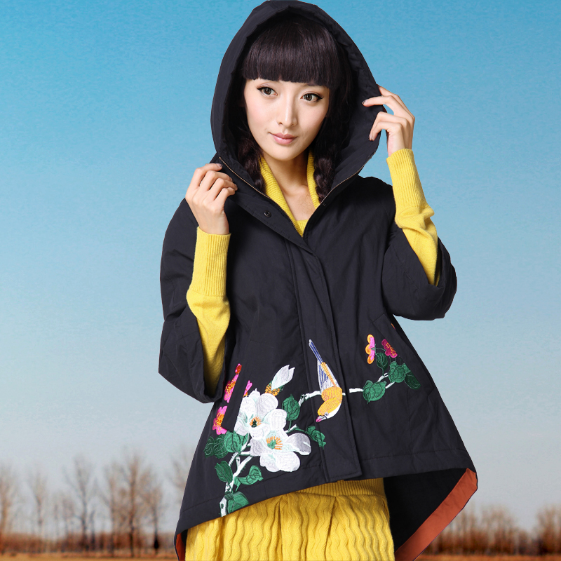 2013 Brand Fashion RIP women's three quarter sleeve loose short wadded jacket 24180056 FreeShipping