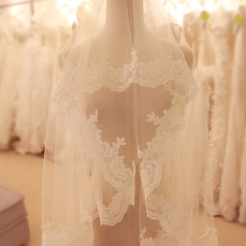 2013 brief lace bridal veil marriage accessories