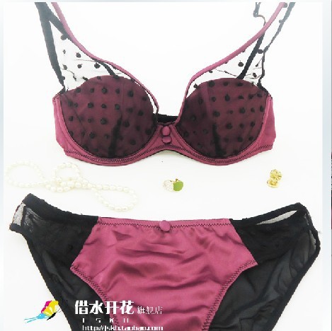 2013 C cup  lace underwear of women set  floral newest spike women's bra set