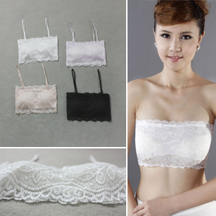 2013 candy color all-match fashion full lace gulps half cup small cute tube top tube top