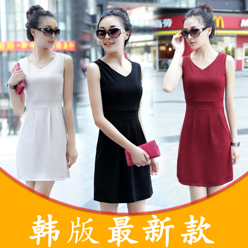 2013 Casual Summer Women Lady Grils12 Colors 5 Size V-Neck Cotton Blends A-Line Dress