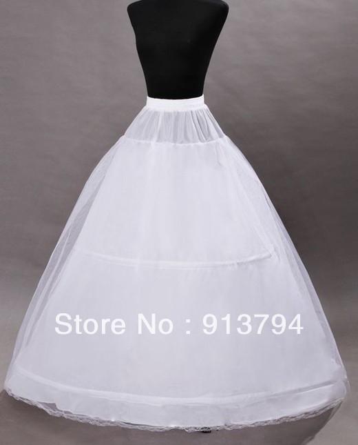 2013 Cheapest A-line 2 Hoop High Quality Bridal Crinoline Wedding Dress Underskirt PT-09 Petticoat