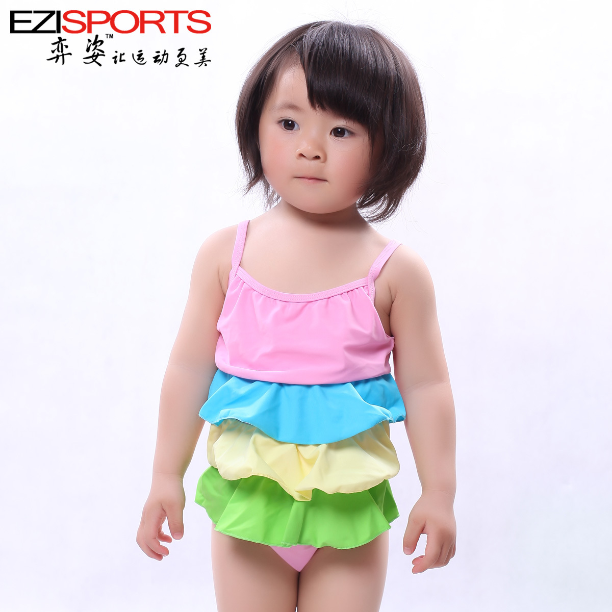 2013 Child hot spring swimwear female child one-piece dress swimwear