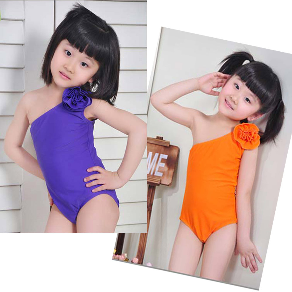 2013 Child swimwear child hot spring female swimsuit one-piece swimsuit girl baby swimwear Free Shipping