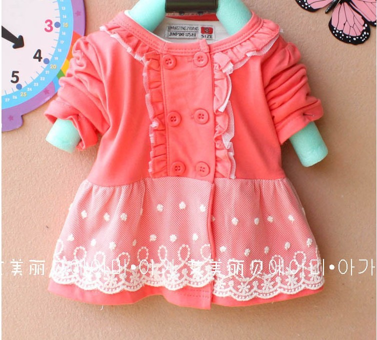 2013 Children Clothing  Lace  Girl Clothing shirt baby girl spring coat girl tops Child Clothes girl spring cotton shirt  WH