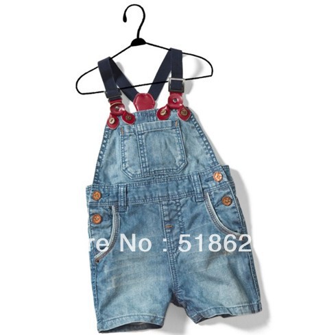2013 children clothing promotion free shipping 8pcs/lot wholesale high quality baby boys girls solid jeans overalls