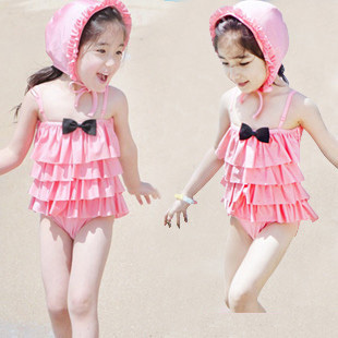 2013 children new cute swimsuits cake skirt princess one-piece swimsuit Korean girls in swimsuits