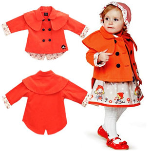 2013 children's clothing allo lugh xianxiongtaocheng Pink design short trench outerwear