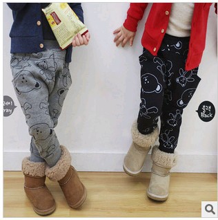 2013 children's clothing animal design trousers spring and autumn Kids casual pants bear terry cotton harem pants