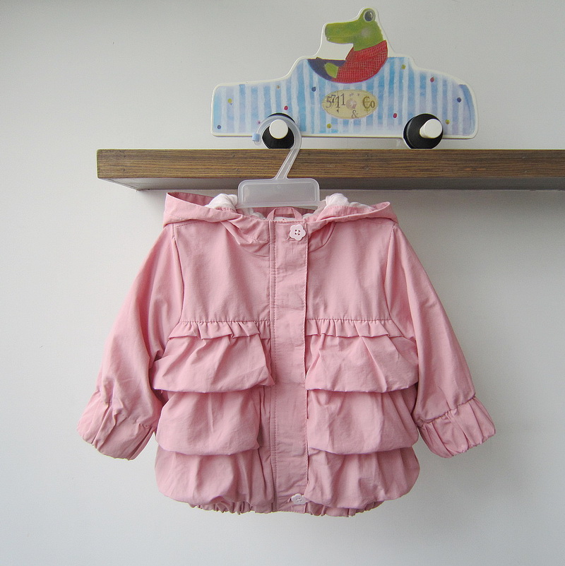 2013 children's clothing cotton liner double layer waterproof trench female child little princess babydoll wind outerwear