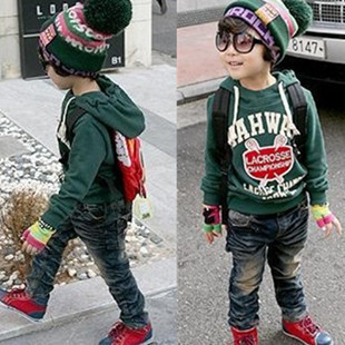 2013 children's clothing male female child child baby fashion with a hood sweatshirt
