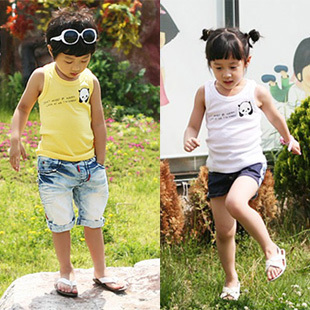 2013 children's clothing male female child child baby summer vest t-shirt short-sleeve T-shirt