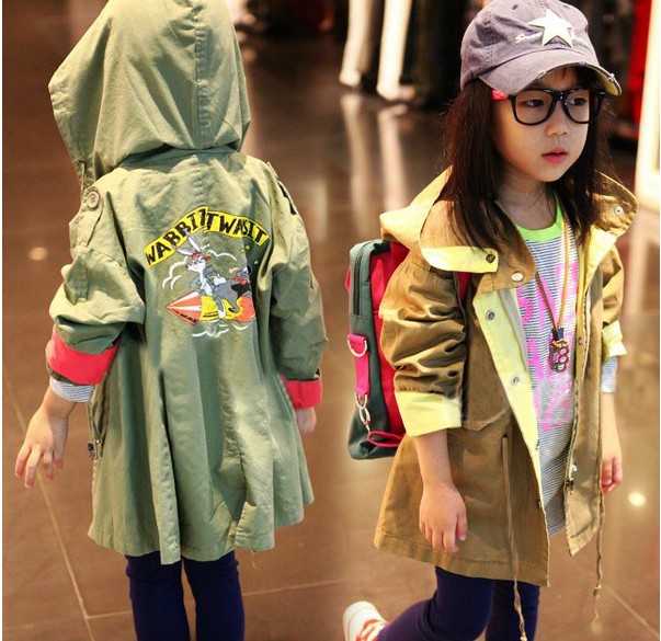 2013 children's clothing spring and autumn female male child cotton-padded trench overcoat wadded jacket child thickening