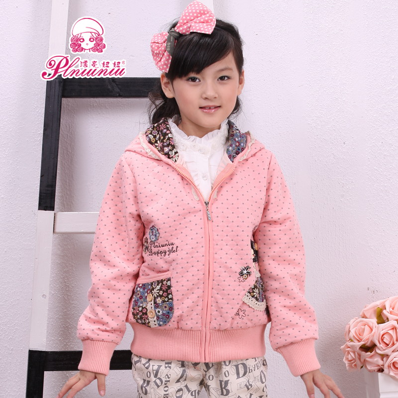 2013 children's spring and autumn clothing female child knitted jacket 7-11-15 outerwear