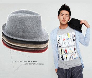 2013 chromophous male summer fashion trend of the casual fedoras cap