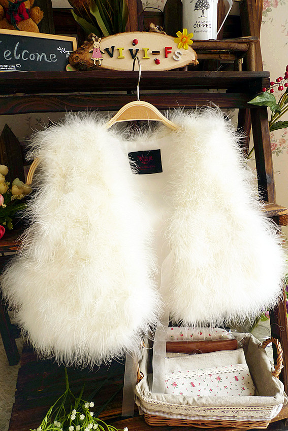 2013 clothes women Women's 2012 turkey wool ostrich wool design short outerwear fur vest ostrich fur coat