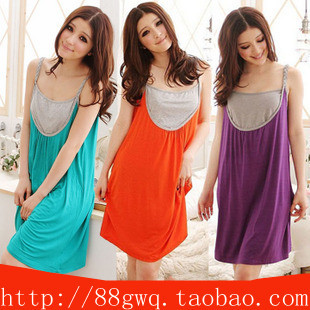 2013 Cool maternity nightgown comfortable soft nursing nightgown spaghetti strap nursing dress summer nursing clothing