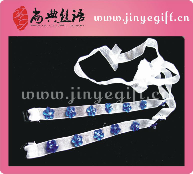 2013 Crystal Detachable Flower Ribbon Bra Strap Jewelry