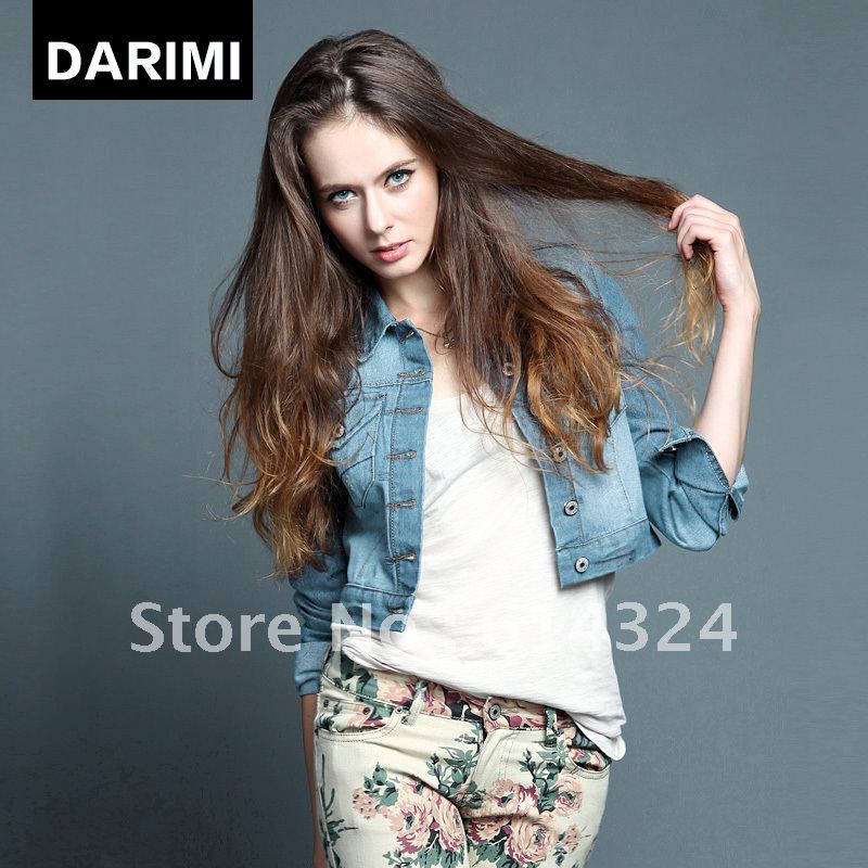 2013 denim outerwear female denim clothes casual short jacket women's jacket for all seasons free shipping