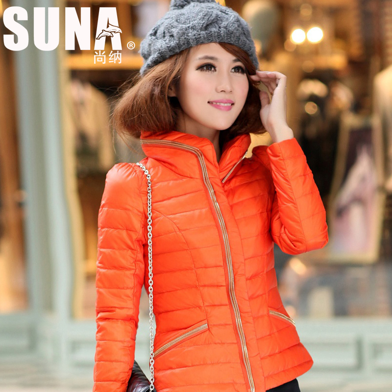 2013 design short down candy color down ladies slim down coat