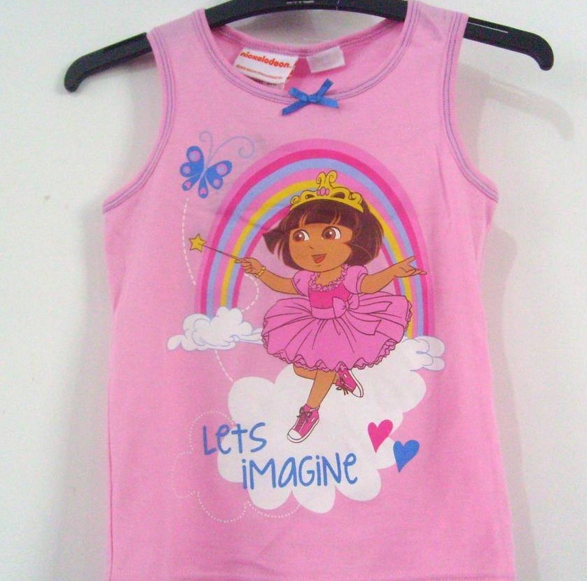 2013 dora summer small vest girls clothing summer t-shirt