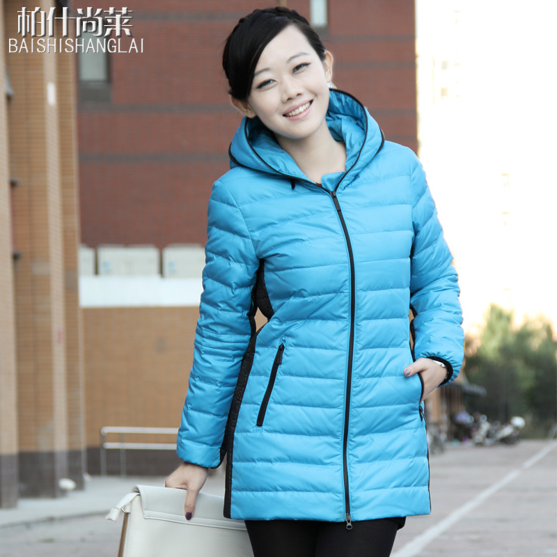 2013 down coat female medium-long fashion slim all-match personality down coat