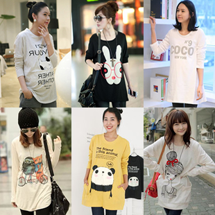 2013  Dress Pregnant Maternity  spring top fashion maternity clothing spring top maternity top long-sleeve maternity t-shirt