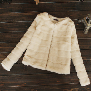 2013 elegant slim fur coat cashmere short jacket female