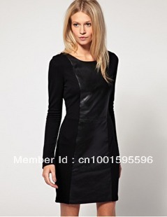 2013 Europe and the United States with the money to fight skin women's leather skirt dress retro primer skirt free shipping
