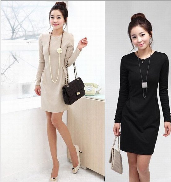 2013 fall and winter clothes new Chiffon Slim Women's dress, fashion dress women