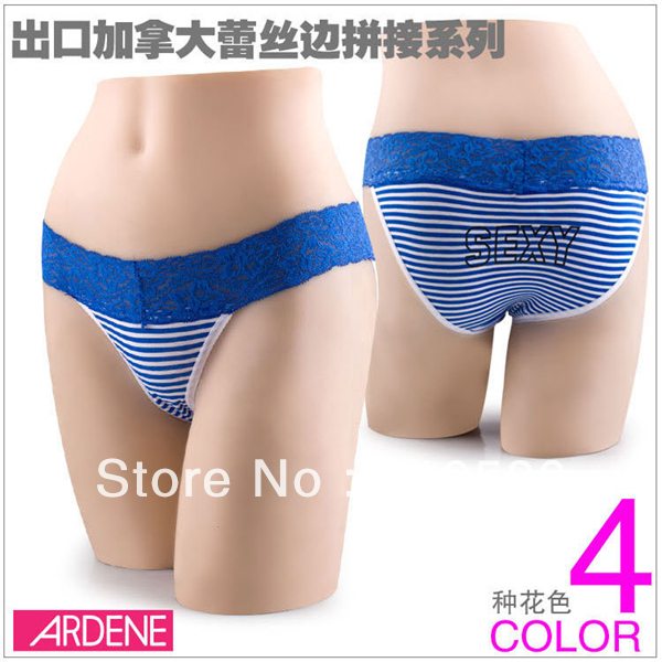 2013 Fashion ARDENE Lace Sexy Cotton Women's Underwears Ladies Panties Briefs under drawers Valentine's Day Gift