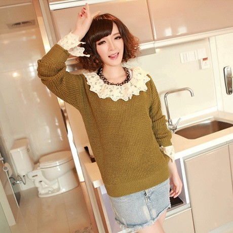 2013 fashion brief loose knitted basic shirt sweater