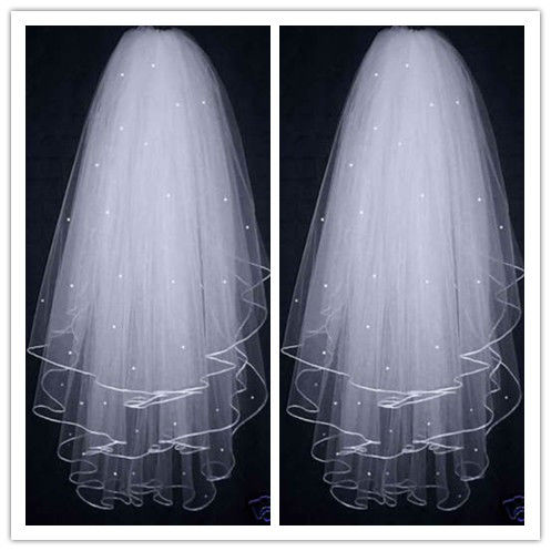 2013 Fashion Elegant Bride Bridesmaid Veil Ivory White